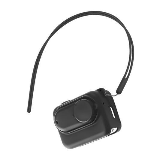 For Insta360 GO 3 Camera Body Charging Case Silicone Case with Lens Cap & Strap (Black) - Case & Bags by PMC Jewellery | Online Shopping South Africa | PMC Jewellery | Buy Now Pay Later Mobicred