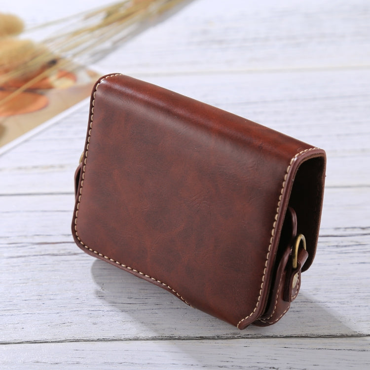 Full Body Camera PU Leather Camera Case Bag with Strap for Canon PowerShot G7 X Mark II (Coffee) - free shipping - PMC TechLife - Order now!