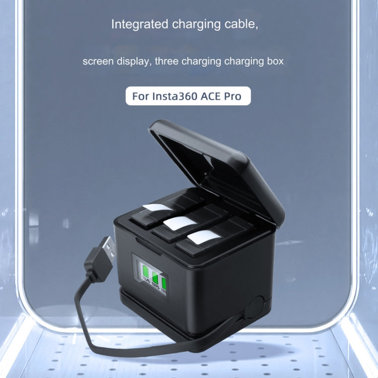 For Insta360 Ace Pro / Ace Tri-Battery Charging Box Case (Black) - free shipping - PMC TechLife - Order now!