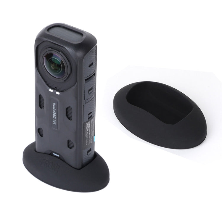 For Insta360 X4 Silicone Base Desktop Stand (Black) - Mount & Holder by PMC Jewellery | Online Shopping South Africa | PMC Jewellery