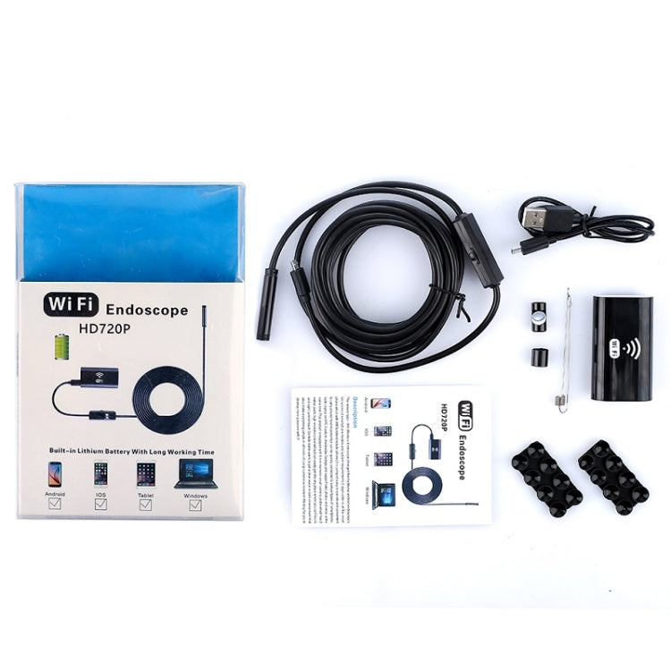 F99 HD Mobile Phone Endoscope, 8mm Waterproof Pipe Endoscope, Wifi Version, Flexible Cord, Length: 1m (Black) -  by PMC TechLife | Online Shopping South Africa | PMC TechLife