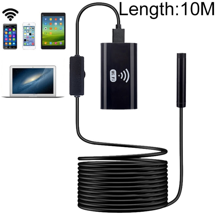 F99 HD Mobile Phone Endoscope, 8mm Waterproof Pipe Endoscope, Wifi Version, Flexible Cord, Length: 10m (Black) -  by PMC Jewellery | Online Shopping South Africa | PMC Jewellery | Buy Now Pay Later Mobicred