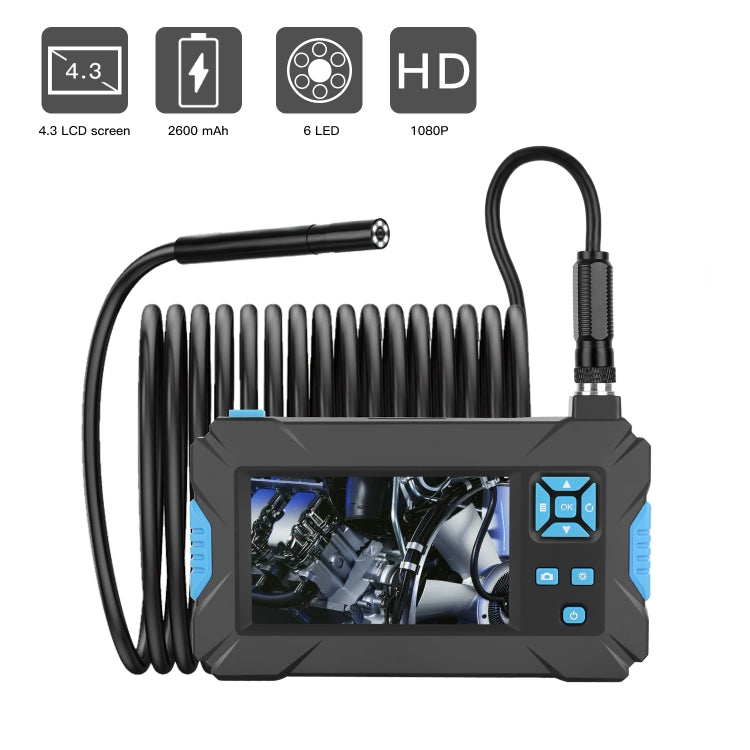 P30 5.5mm IP67 Waterproof 4.3 inch HD Portable Endoscope Hard Cable Industrial Endoscope, Cable Length: 10m(Blue) -  by PMC Jewellery | Online Shopping South Africa | PMC Jewellery | Buy Now Pay Later Mobicred