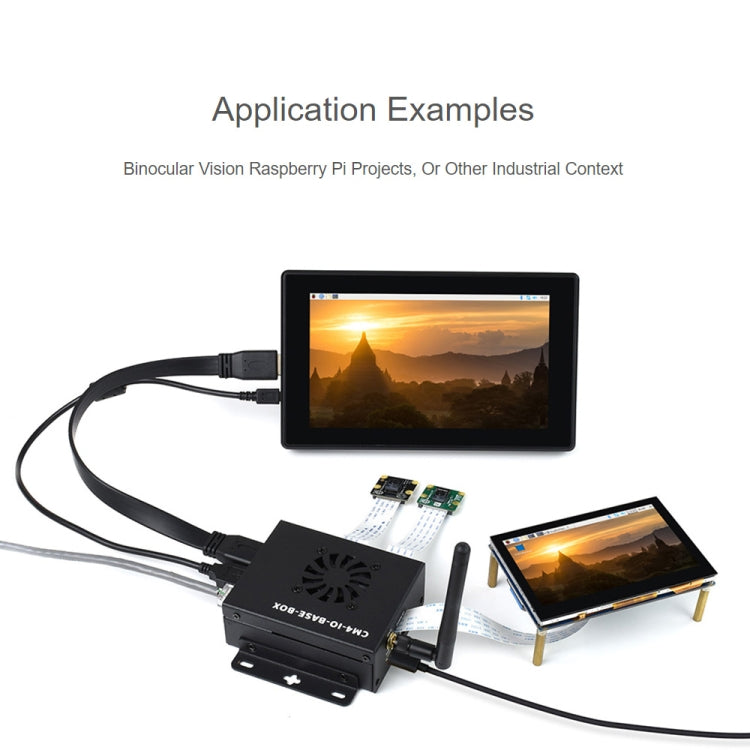 Waveshare Mini IO Board Lite Ver Mini-Computer Base Box with Metal Case & Cooling Fan for Raspberry Pi CM4(US Plug) - free shipping - PMC Jewellery - Order now!