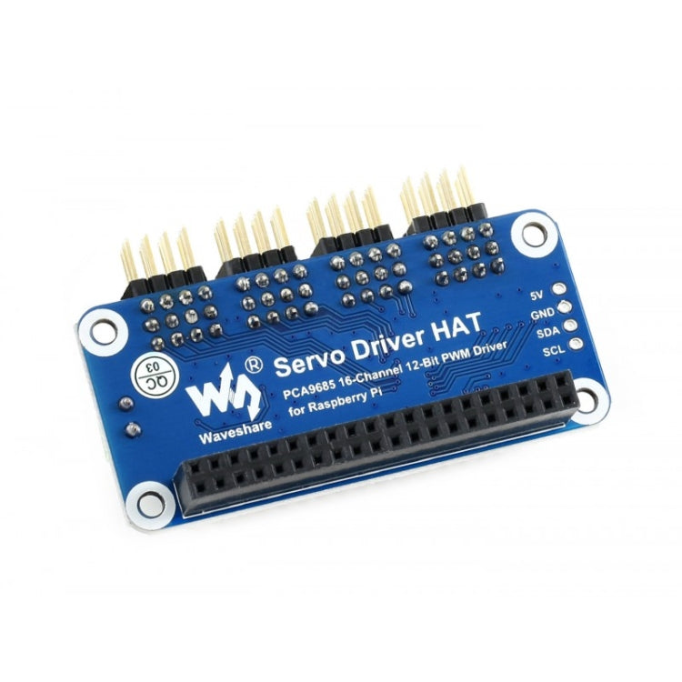 Waveshare 16-Channel 12-bit I2C Servo Driver HAT B for Raspberry Pi - Sockets Adapters Accessories by WAVESHARE | Online Shopping South Africa | PMC Jewellery | Buy Now Pay Later Mobicred