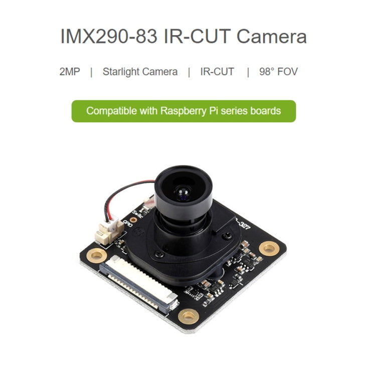 Waveshare IMX290-83 IR-CUT Camera Module, Starlight Camera Sensor, Fixed-Focus, 2MP - free shipping - PMC Jewellery - Order now!