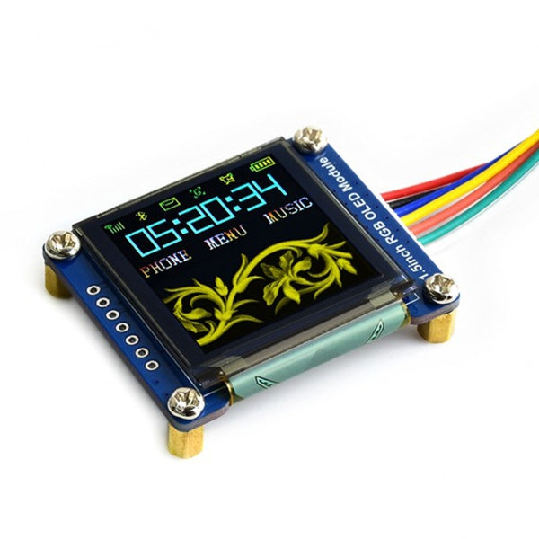 WAVESHARE 128x128 General 1.5inch RGB OLED Display Module 16-bit High Color with SPI Interface - free shipping - PMC Jewellery - Order now!