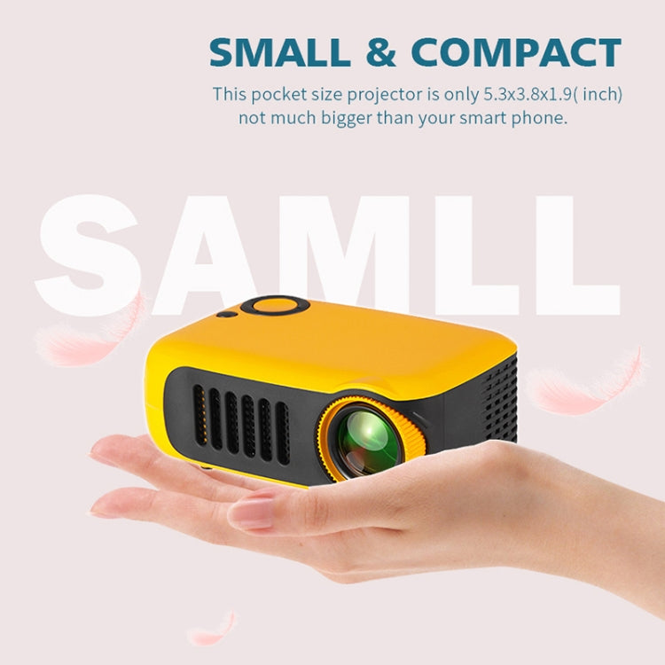 A2000 1080P Mini Portable Smart Projector Children Projector, UK Plug(White Grey) - Mini Projector by PMC Jewellery | Online Shopping South Africa | PMC Jewellery | Buy Now Pay Later Mobicred