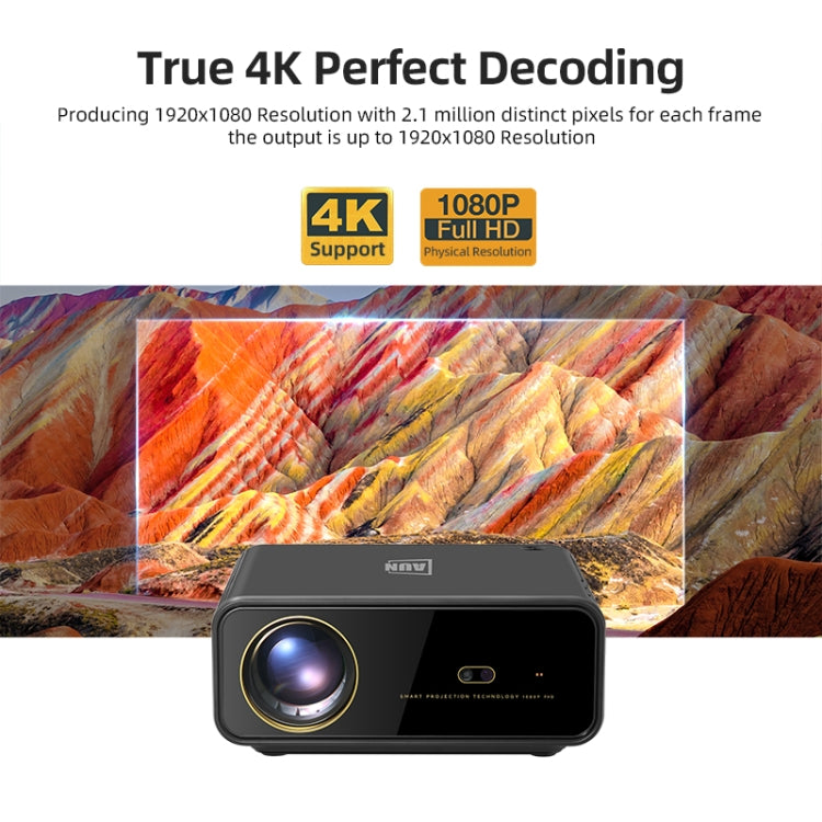 AUN U001 4K 18000 Lumens Portable Home Theater LED HD Digital Projector (AU Plug) - LED Projector by AUN | Online Shopping South Africa | PMC Jewellery | Buy Now Pay Later Mobicred