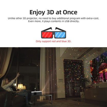 AUN U001 4K 18000 Lumens Portable Home Theater LED HD Digital Projector (AU Plug) - LED Projector by AUN | Online Shopping South Africa | PMC Jewellery | Buy Now Pay Later Mobicred