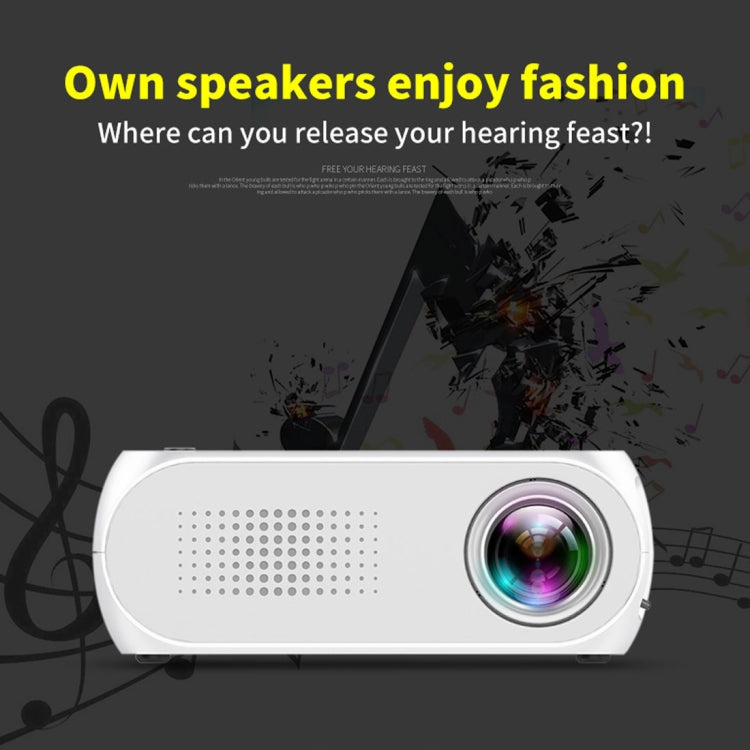 YG320 320*240 Mini LED Projector Home Theater, Support HDMI & AV & SD & USB(Silver) - Mini Projector by PMC Jewellery | Online Shopping South Africa | PMC Jewellery | Buy Now Pay Later Mobicred