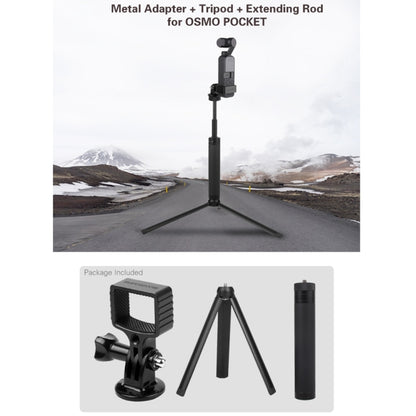 Sunnylife OP-Q9195 Metal Adapter + Tripod + Extending Rod for DJI OSMO Pocket - Mount & Holder by Sunnylife | Online Shopping South Africa | PMC Jewellery | Buy Now Pay Later Mobicred