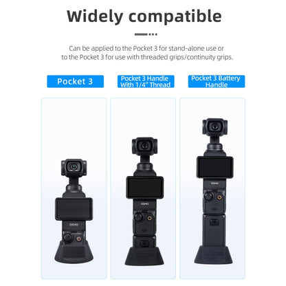 For DJI Osmo Pocket 3 STARTRC Silicone Desktop Base Bracket (Black) - Mount & Holder by STARTRC | Online Shopping South Africa | PMC Jewellery | Buy Now Pay Later Mobicred