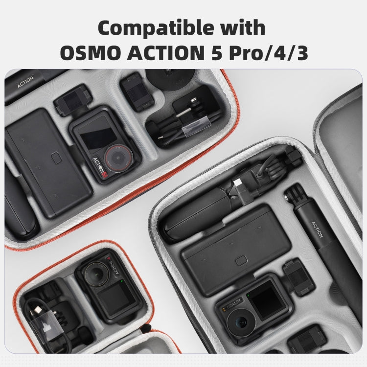 For DJI Osmo Action 5 Pro / 4 / 3 Sunnylife Portable Carrying Case Mini Standard Combo Bag (Orange) - free shipping - PMC TechLife - Order now!