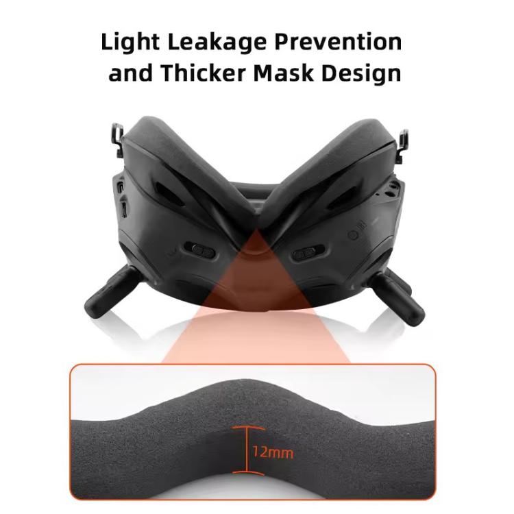For DJI FPV Goggles V2  BRDRC Flying Glasses Protector Eyecups (Dark Grey) - free shipping - PMC TechLife - Order now!