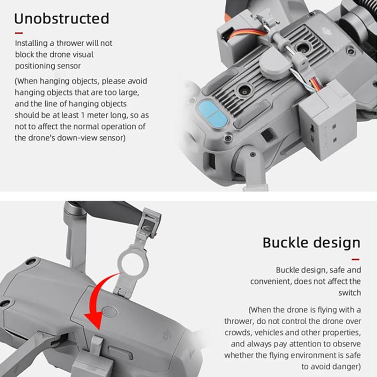 For DJI Mavic Air 2 / Air 2S BRDRC Air-Dropping System Thrower Parabolic (Grey) - free shipping - PMC TechLife - Order now!