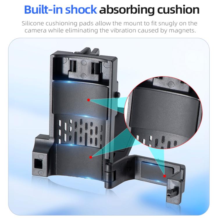 For DJI Osmo Pocket 3 STARTRC Folding Magnetic Mount Base Fixed Bracket (Black) - free shipping - PMC TechLife - Order now!