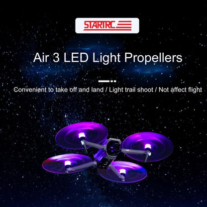 For DJI Air 3 STARTRC 2 Pairs Color LED Flash Lamp Low Noise Propellers (Transparent) - DIY Propeller by STARTRC | Online Shopping South Africa | PMC Jewellery | Buy Now Pay Later Mobicred