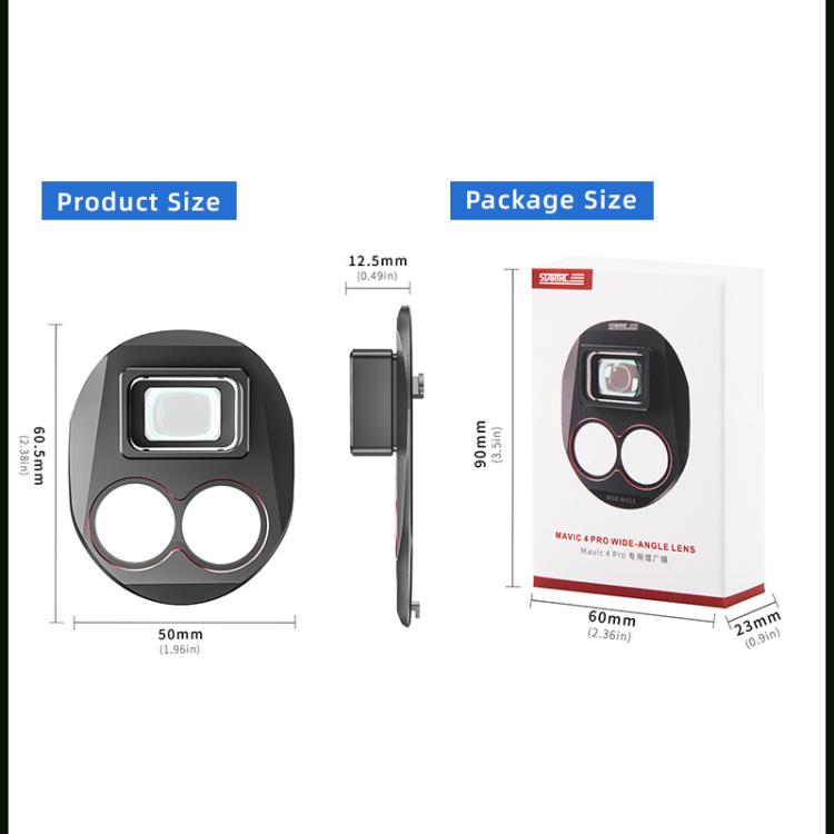 For DJI Mavic 4 Pro STARTRC Drone Wide-Angle Lens Filter (Black) - free shipping - PMC TechLife - Order now!