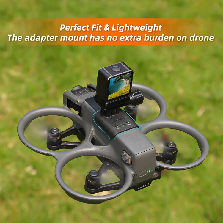 For DJI Avata 2 Sunnylife Action Camera Holder Mount Drone Light Bracket (Black) - Mount & Holder by Sunnylife | Online Shopping South Africa | PMC TechLife | Buy Now Pay Later Mobicred
