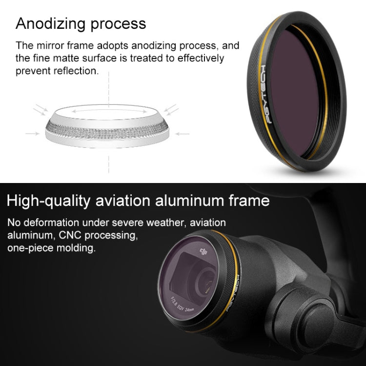 PGYTECH X4S-HD ND4 Gold-edge Lens Filter for DJI Inspire 2 / X4S Gimbal Camera Drone Accessories -  by PGYTECH | Online Shopping South Africa | PMC Jewellery | Buy Now Pay Later Mobicred