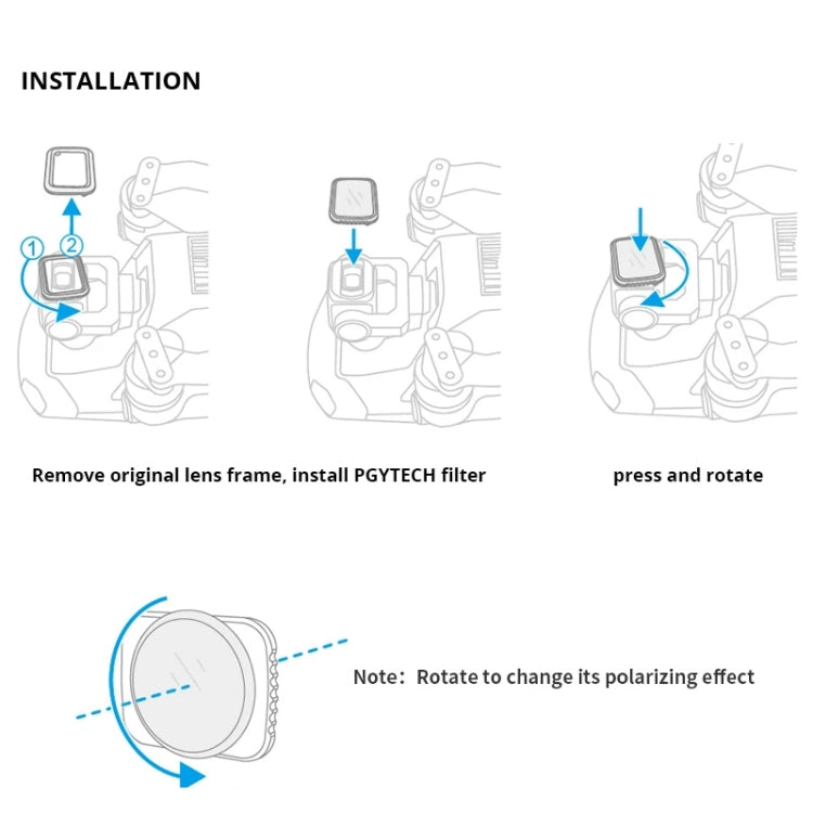 PGYTECH P-16A-032 UV Lens Filter for DJI Mavic Air 2 Drone Accessories - Lens Filter by PGYTECH | Online Shopping South Africa | PMC Jewellery | Buy Now Pay Later Mobicred