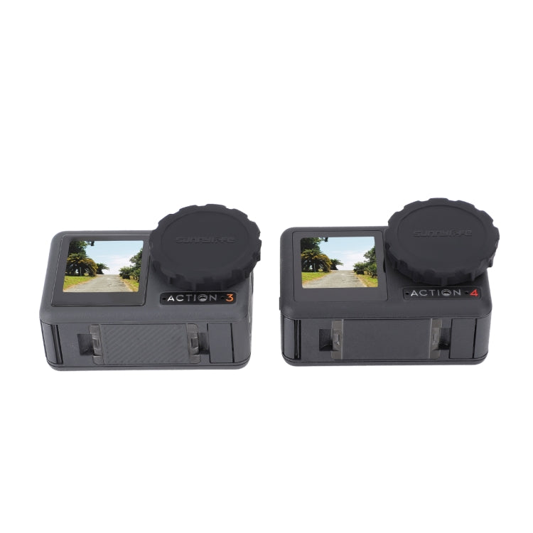 For DJI Osmo Action 5 Pro / 4 / 3 Sunnylife 2pcs Silicone Lens Cap (Black) - Other by Sunnylife | Online Shopping South Africa | PMC Jewellery | Buy Now Pay Later Mobicred