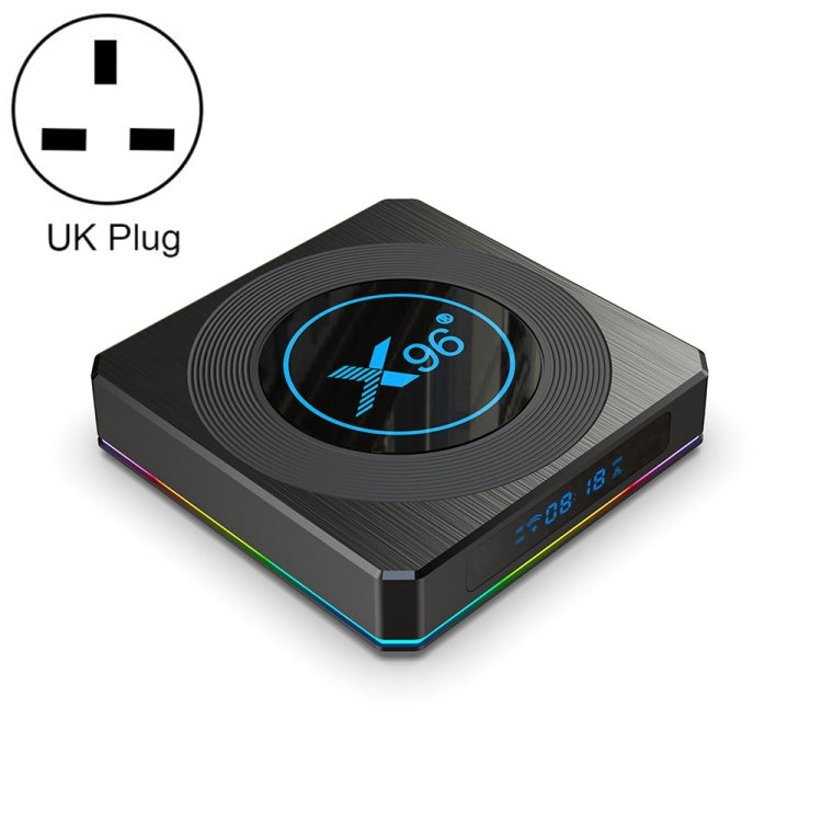 X96 X4 8K Smart TV BOX Android 11.0 Media Player with Remote Control, Amlogic S905X4 Quad Core ARM Cortex A55, RAM: 4GB, ROM: 32GB, Support 1000M, Dual Band WiFi, Bluetooth, UK Plug - Amlogic S905 by PMC Jewellery | Online Shopping South Africa | PMC Jewellery | Buy Now Pay Later Mobicred