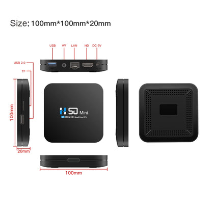 H50 Mini 4K Smart Network TV Box, Android 10.0, RK3318 Quad Core, 2GB+16GB, UK Plug - RK3318 by PMC Jewellery | Online Shopping South Africa | PMC Jewellery | Buy Now Pay Later Mobicred