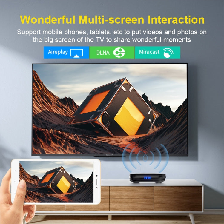 HK1 RBOX-H8S 4K Ultra HD Android 12.0 Smart TV Box with Remote Control, Allwinner H618 Quad-Core, 4GB+64GB(US Plug) - Others by PMC Jewellery | Online Shopping South Africa | PMC Jewellery | Buy Now Pay Later Mobicred