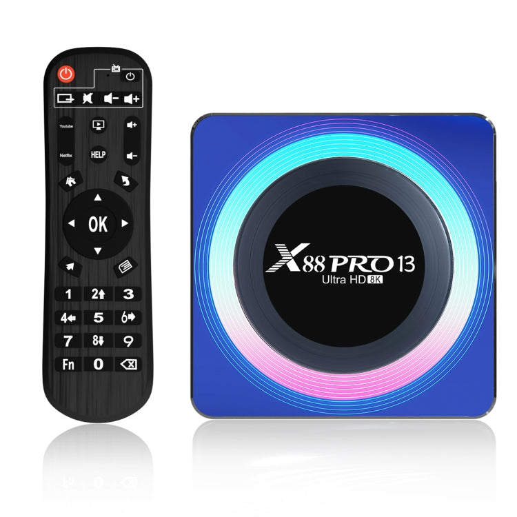 Acrylic X88 Pro 13 8K Ultra HD Android 13.0 Smart TV Box with Remote Control, RK3528 Quad-Core, 4G+32GB(UK Plug) - Others by PMC Jewellery | Online Shopping South Africa | PMC Jewellery | Buy Now Pay Later Mobicred