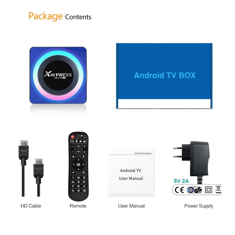 Acrylic X88 Pro 13 8K Ultra HD Android 13.0 Smart TV Box with Remote Control, RK3528 Quad-Core, 4G+64GB (UK Plug) - Others by PMC Jewellery | Online Shopping South Africa | PMC Jewellery | Buy Now Pay Later Mobicred