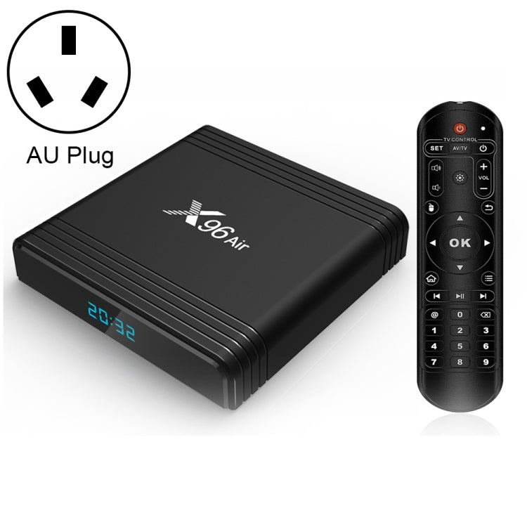 X96 Air 8K Smart TV BOX Android 9.0 Media Player with Remote Control, Quad-core Amlogic S905X3, RAM: 4GB, ROM: 32GB, Dual Band WiFi, Bluetooth, AU Plug - Amlogic S905 by PMC Jewellery | Online Shopping South Africa | PMC Jewellery | Buy Now Pay Later Mobicred