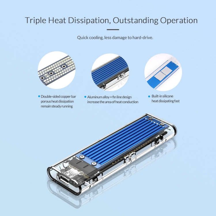 ORICO TCM2-C3 NVMe M.2 SSD Enclosure (10Gbps) - HDD Enclosure by ORICO | Online Shopping South Africa | PMC TechLife