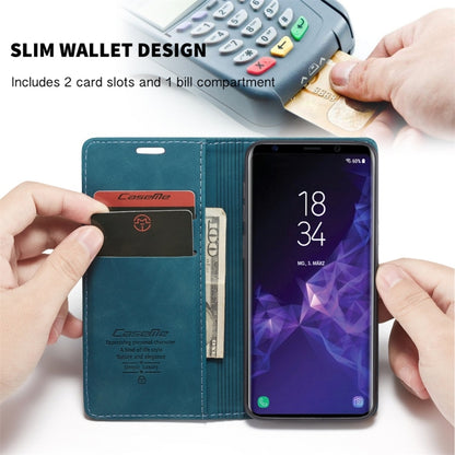 CaseMe-013 Multifunctional Retro Frosted Horizontal Flip Leather Case with Card Slot & Holder & Wallet for Galaxy S9(Blue) - Galaxy Phone Cases by CaseMe | Online Shopping South Africa | PMC Jewellery | Buy Now Pay Later Mobicred