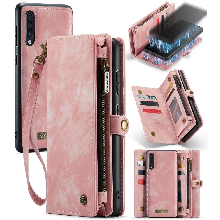 For Samsung Galaxy A70 CaseMe-008 Detachable Multifunctional Flip Leather Phone Case(Pink) - Galaxy Phone Cases by CaseMe | Online Shopping South Africa | PMC Jewellery | Buy Now Pay Later Mobicred