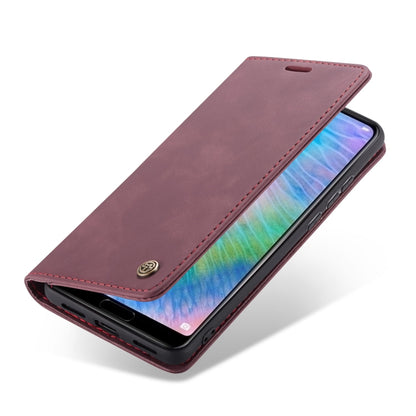 CaseMe-013 Multifunctional Horizontal Flip Leather Case with Card Slot & Holder for Huawei P20(Wine Red) - Huawei Cases by CaseMe | Online Shopping South Africa | PMC Jewellery | Buy Now Pay Later Mobicred