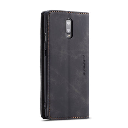 CaseMe-013 Multi-functional Retro Frosted Horizontal Flip Leather Case with Card Slot & Holder & Wallet For OnePlus 7(Black) - OnePlus Cases by CaseMe | Online Shopping South Africa | PMC Jewellery | Buy Now Pay Later Mobicred