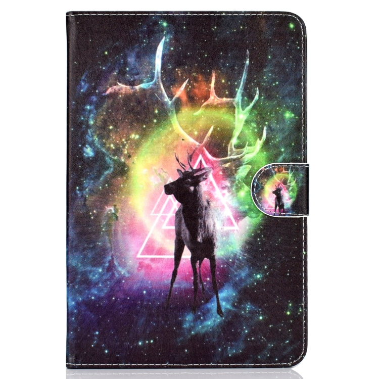 Colored Pattern Drawing Horizontal Flip PU Leather Case with Three-folding Holder for 10 inch Tablet PC(Nebula deer) - 10 - 11 inch by PMC TechLife | Online Shopping South Africa | PMC TechLife | Buy Now Pay Later Mobicred