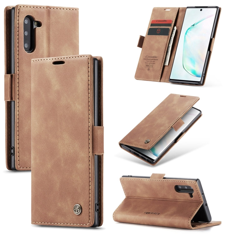 CaseMe-013 Multifunctional Horizontal Flip Leather Case with Card Slot & Holder for Galaxy Note 10(Brown) - Galaxy Phone Cases by CaseMe | Online Shopping South Africa | PMC Jewellery | Buy Now Pay Later Mobicred