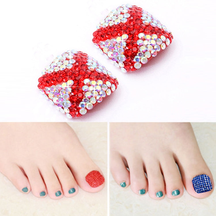 2 PCS Crystal Fake Nail Art Tips Rhinestone Full Cover Toenails Decals Stickers(NO:15) - Nail Stickers by PMC Jewellery | Online Shopping South Africa | PMC Jewellery | Buy Now Pay Later Mobicred