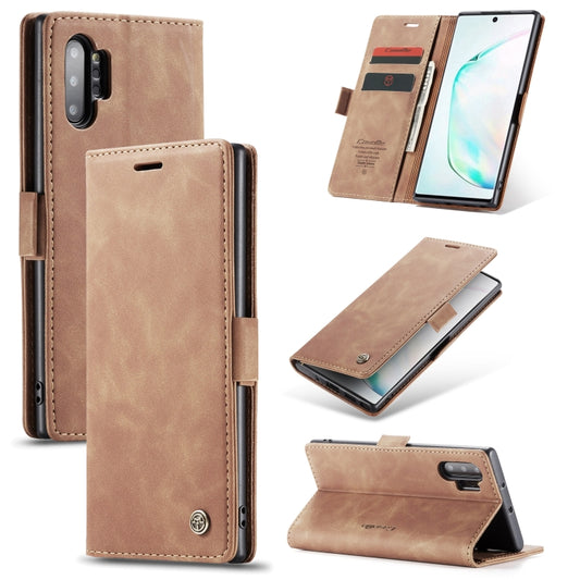 CaseMe-013 Multifunctional Horizontal Flip Leather Case with Card Slot & Holder & Wallet for Galaxy Note 10+(Brown) - Galaxy Phone Cases by CaseMe | Online Shopping South Africa | PMC Jewellery | Buy Now Pay Later Mobicred