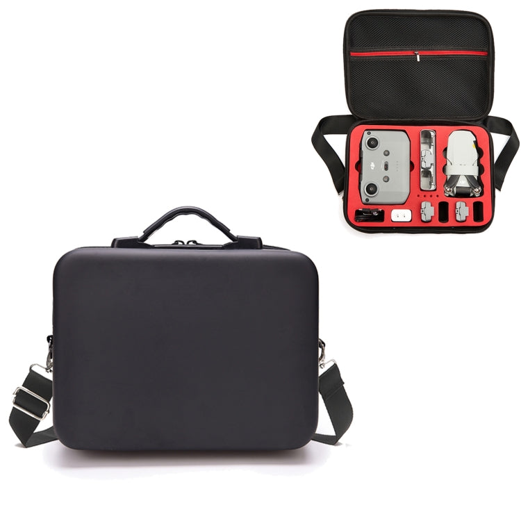 LS4456 Portable Drone PU Shoulder Storage Bag Handbag for DJI Mavic Mini 2(Black + Red Liner) - Backpacks & Bags by PMC Jewellery | Online Shopping South Africa | PMC Jewellery | Buy Now Pay Later Mobicred