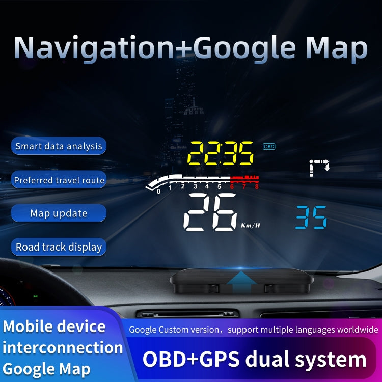 D1 Car OBD2 HUD Head-up Display GPS Speed Meter Speed / Voltage / Water Temperature Speed Alarm - Head Up Display System by PMC TechLife | Online Shopping South Africa | PMC TechLife | Buy Now Pay Later Mobicred