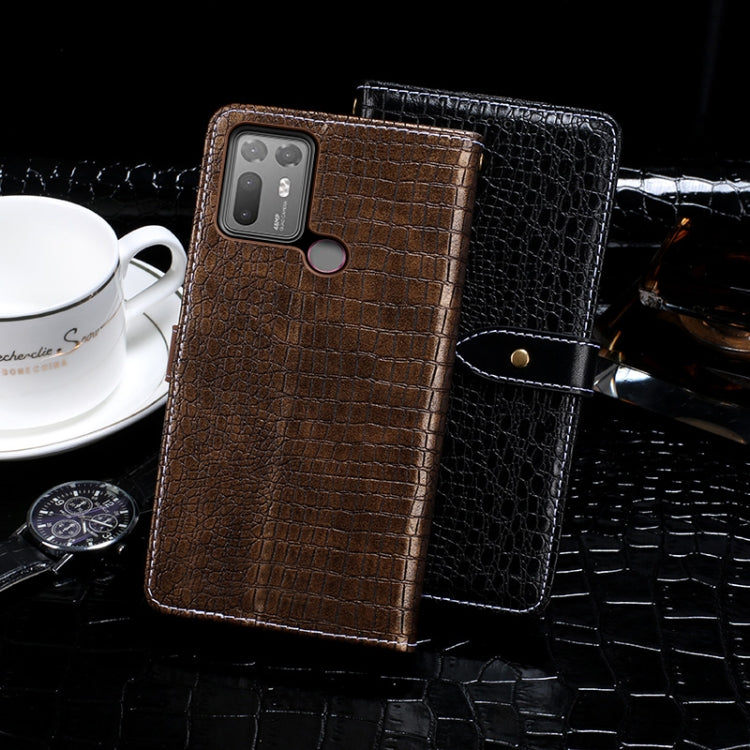 For HTC Desire 20+ idewei Crocodile Texture Horizontal Flip Leather Case with Holder & Card Slots & Wallet(Black) - HTC by idewei | Online Shopping South Africa | PMC Jewellery | Buy Now Pay Later Mobicred