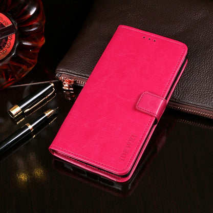 For HTC Desire 20+ idewei Crazy Horse Texture Horizontal Flip Leather Case with Holder & Card Slots & Wallet(Rose Red) - HTC by idewei | Online Shopping South Africa | PMC Jewellery | Buy Now Pay Later Mobicred