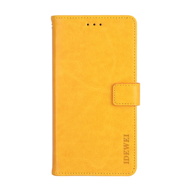 For HTC Desire 20+ idewei Crazy Horse Texture Horizontal Flip Leather Case with Holder & Card Slots & Wallet(Yellow) - HTC by idewei | Online Shopping South Africa | PMC Jewellery | Buy Now Pay Later Mobicred