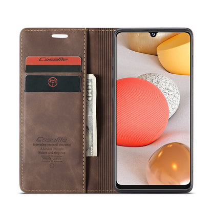 For Samsung Galaxy A42 5G CaseMe-013 Multifunctional Retro Frosted Horizontal Flip Leather Case with Card Slot & Holder & Wallet(Coffee) - Galaxy Phone Cases by CaseMe | Online Shopping South Africa | PMC Jewellery | Buy Now Pay Later Mobicred