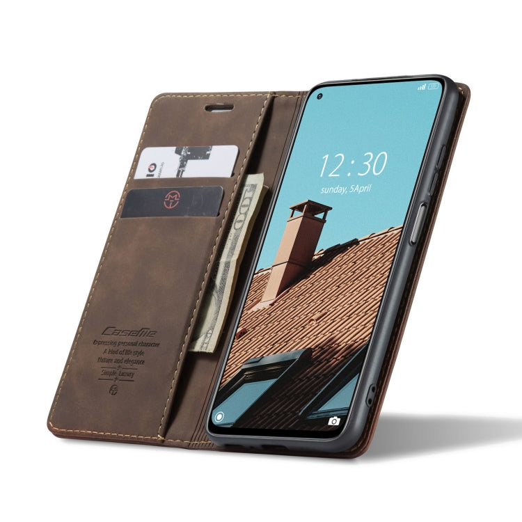 For Xiaomi Mi 10T Lite 5G CaseMe-013 Multifunctional Retro Frosted Horizontal Flip Leather Case with Card Slot & Holder & Wallet(Coffee) - Xiaomi Cases by CaseMe | Online Shopping South Africa | PMC Jewellery | Buy Now Pay Later Mobicred