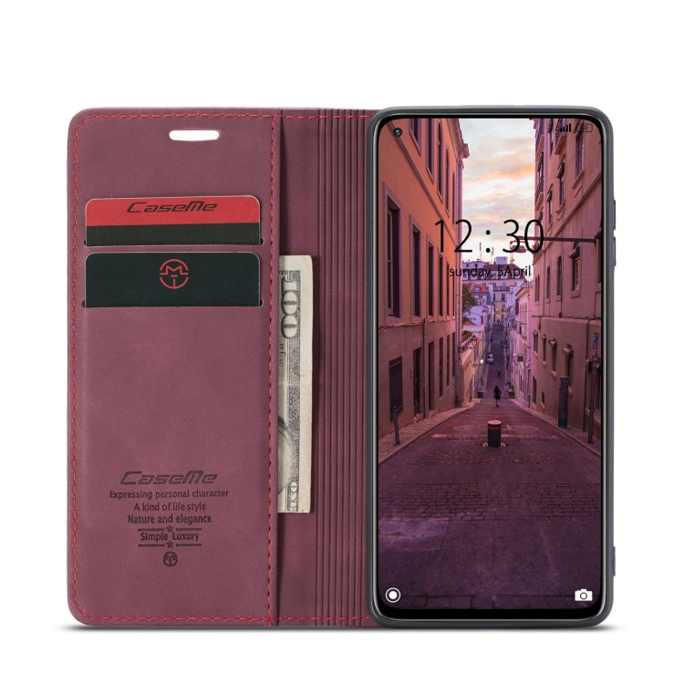 For Xiaomi Mi 10T 5G / 10T Pro 5G CaseMe-013 Multifunctional Retro Frosted Horizontal Flip Leather Case with Card Slot & Holder & Wallet(Wine Red) - Xiaomi Cases by CaseMe | Online Shopping South Africa | PMC Jewellery | Buy Now Pay Later Mobicred